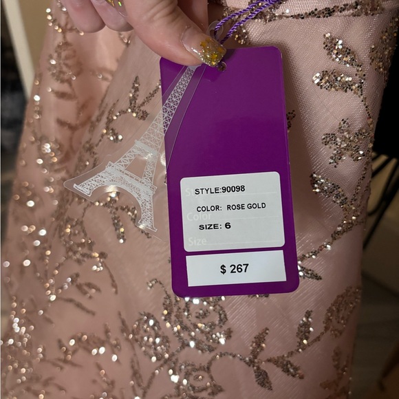 Abby Paris by Lucci Lu sz 6 hi-LO dress - Picture 5 of 7